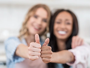 Ladies Giving Thumbs Up